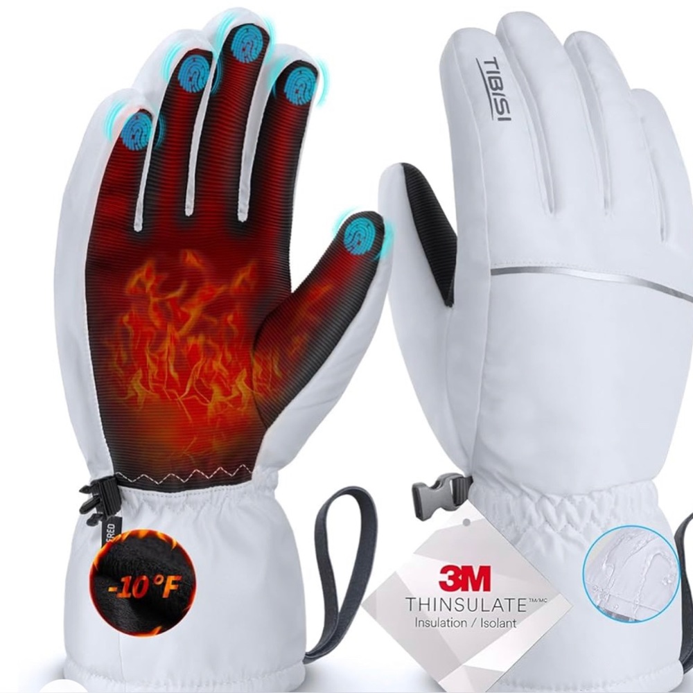 NWT Waterproof Winter Ski Gloves Thermal -10F°, 3M Thinsulate, MULTI COLORS